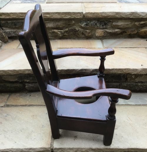Early 18th Century Mahogany Child’s Commode Chair