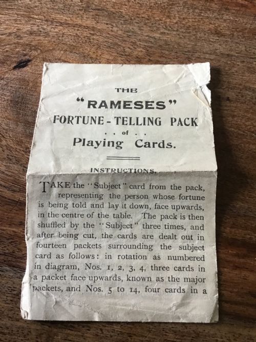 fig 1. The Rameses Fortune Telling Cards