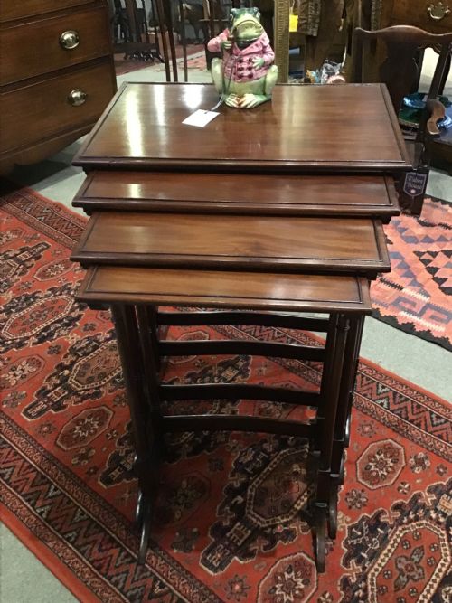 Edwardian Mahogany Quartetto Nest of Tables