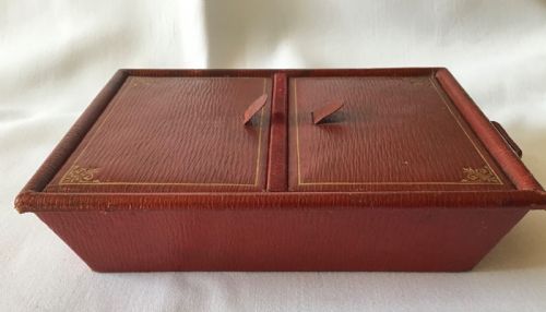 Red Leather Sewing Box