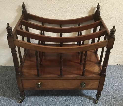 george iii mahogany music canterbury - CATEGORY: ANTIQUE FURNITURE - DATED 19TH CENTURY