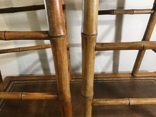 PAIR OF VICTORIAN BAMBOO HIGH CHAIRS - ADDITIONAL PHOTO 6