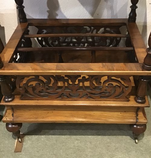 VICTORIAN WALNUT CANTERBURY - ADDITIONAL PHOTO 2
