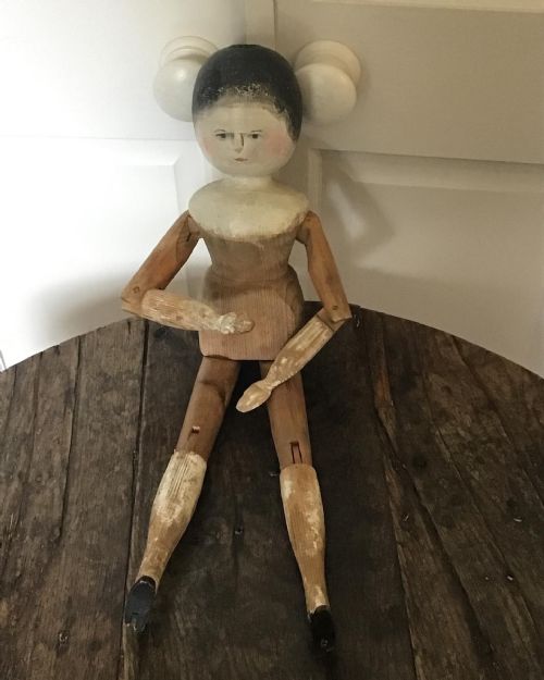 folk art german peg doll - CATEGORY: ANTIQUE MISCELLANEOUS - DATED 19TH CENTURY