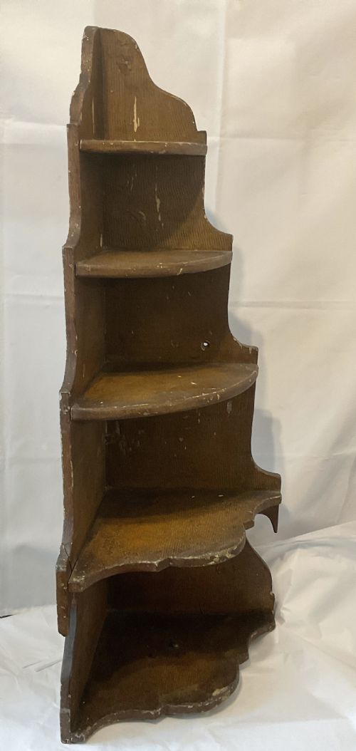 ANTIQUE SCANDINAVIAN CORNER SHELF UNIT - ADDITIONAL PHOTO 2