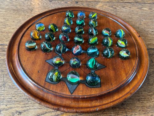 large mahogany solitaire board - CATEGORY: ANTIQUE MISCELLANEOUS - DATED 1870
