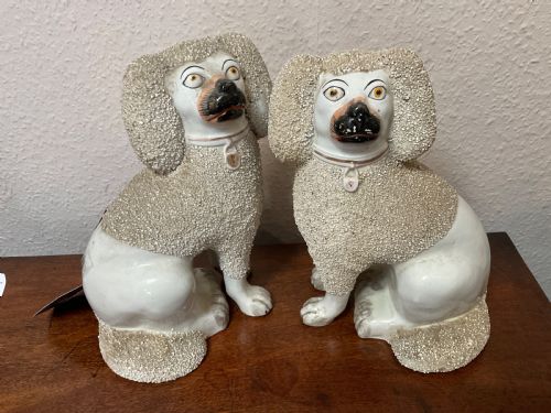 PAIR OF STAFFORDSHIRE POODLES - ADDITIONAL PHOTO 2