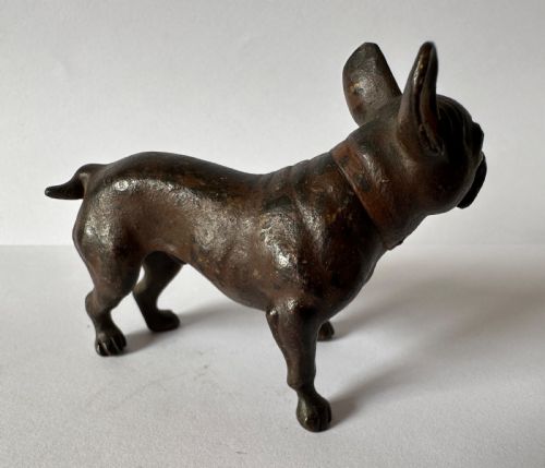 ANTIQUE AUSTRIAN COLD PAINTED BRONZE FRENCH BULLDOG - ADDITIONAL PHOTO 2