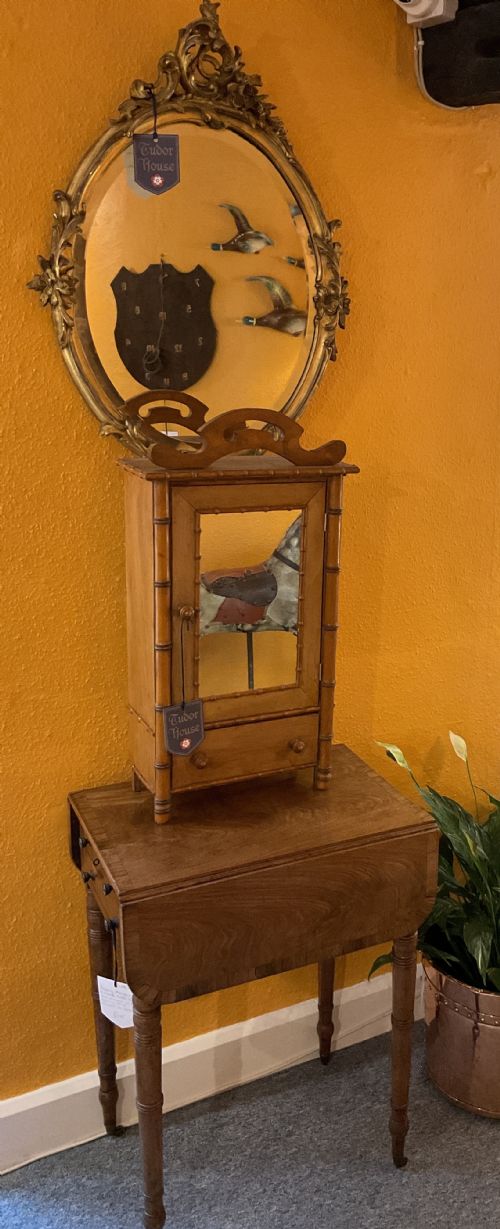 MINIATURE VICTORIAN FAUX BAMBOO ARMOIRE - ADDITIONAL PHOTO 3
