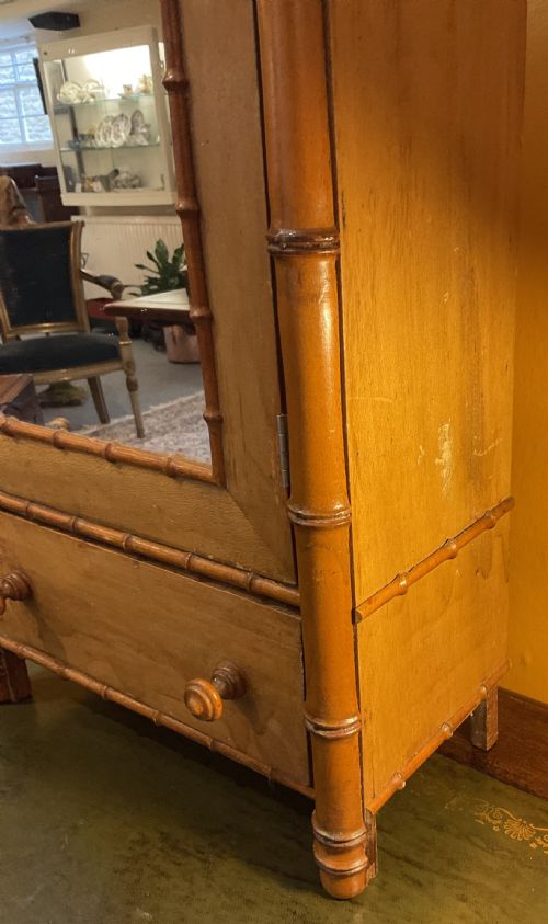 MINIATURE VICTORIAN FAUX BAMBOO ARMOIRE - ADDITIONAL PHOTO 4