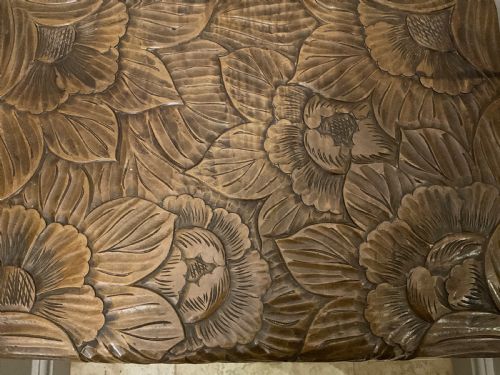 JAPANESE CARVED SIDE TABLE RETAILED BY LIBERTY CO - ADDITIONAL PHOTO 1