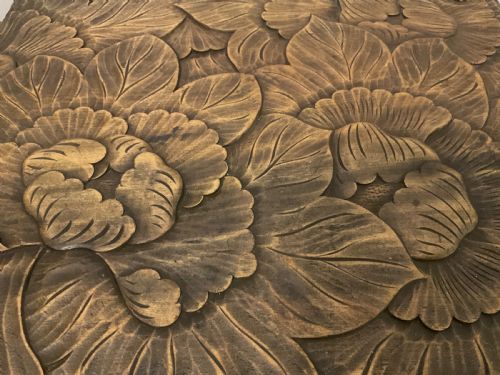 JAPANESE CARVED SIDE TABLE RETAILED BY LIBERTY CO - ADDITIONAL PHOTO 2