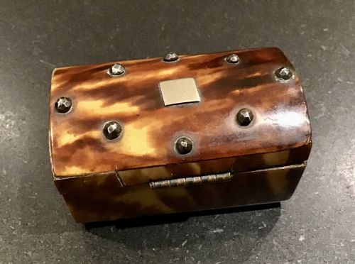 MINIATURE REGENCY PERIOD TORTOISESHELL CASKET - ADDITIONAL PHOTO 2