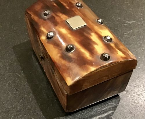 MINIATURE REGENCY PERIOD TORTOISESHELL CASKET - ADDITIONAL PHOTO 3