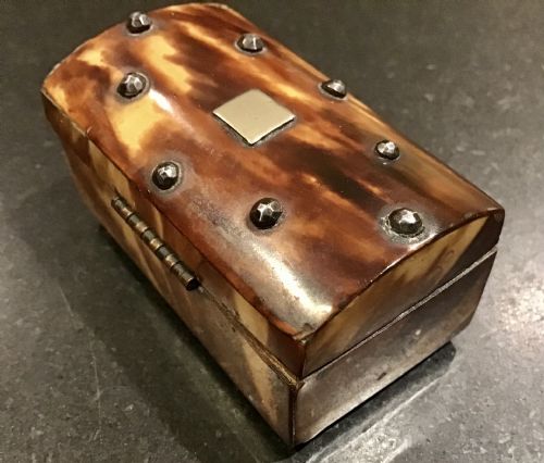 MINIATURE REGENCY PERIOD TORTOISESHELL CASKET - ADDITIONAL PHOTO 4
