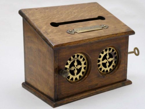 19th century oak country house letter box - CATEGORY: ANTIQUE BOXES - DATED 19TH CENTURY