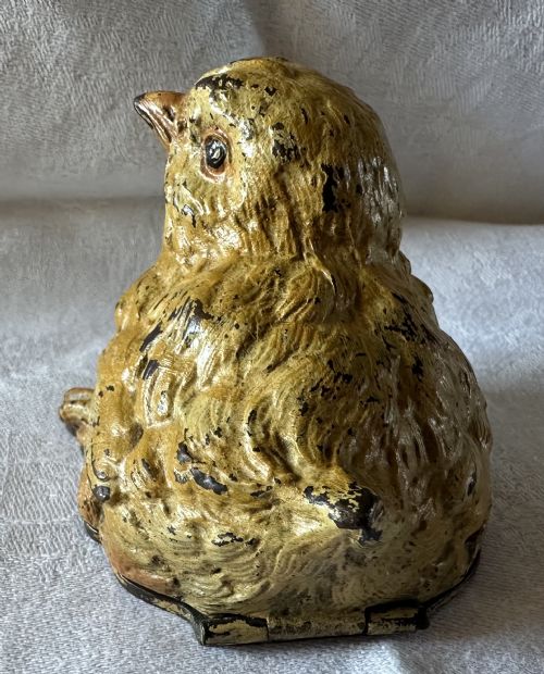 FRANZ BERGMAN COLD PAINTED STAMP BOX INT HE FORM OF A CHICK - ADDITIONAL PHOTO 2