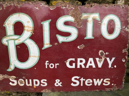 EARLY 20TH CENTURY ENAMEL ADVERTISING SIGN FOR BISTO - ADDITIONAL PHOTO 1