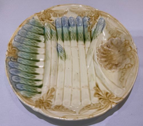 FRENCH ASPARAGUS MAJOLICA SERVICE 7PCS - ADDITIONAL PHOTO 7