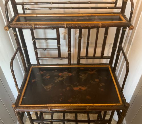 LACQUERED BAMBOO ETAGERE - ADDITIONAL PHOTO 2