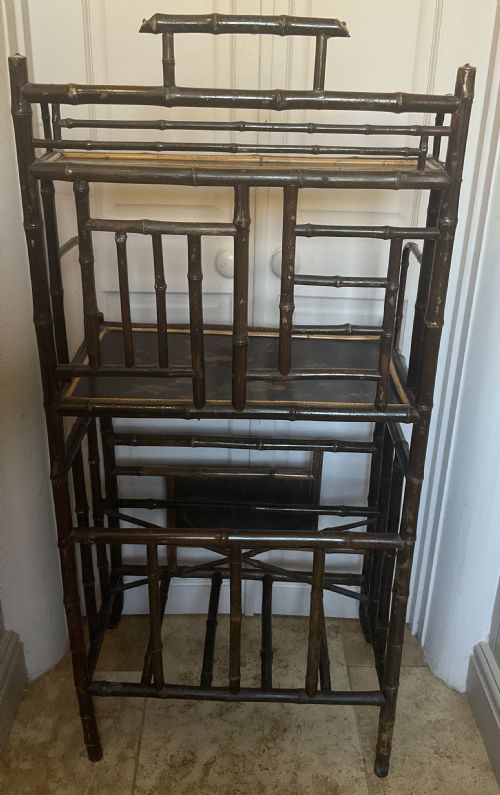 LACQUERED BAMBOO ETAGERE - ADDITIONAL PHOTO 5