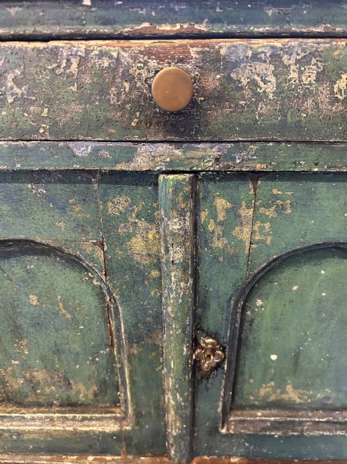 ANTIQUE FRENCH PAINTED MINIATURE DRESSER - ADDITIONAL PHOTO 3