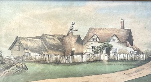 19TH CENTURY WATERCOLOUR OF A KENTISH FARMHOUSE - ADDITIONAL PHOTO 1