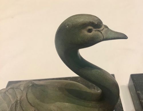 PAIR OF 1920S SWAN BOOKENDS - ADDITIONAL PHOTO 6