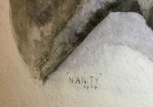 1930S WATERCOLOUR STUDY OF A HORSE - ADDITIONAL PHOTO 2
