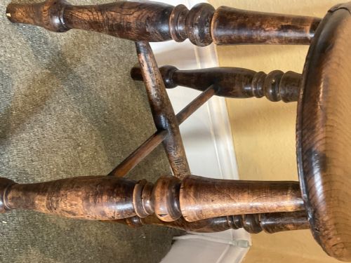 ANTIQUE WINDSOR STOOL - ADDITIONAL PHOTO 1