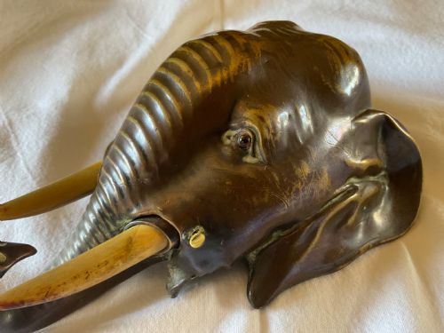VERY RARE EDWARDIAN ELEPHANT DESK BELL - ADDITIONAL PHOTO 3