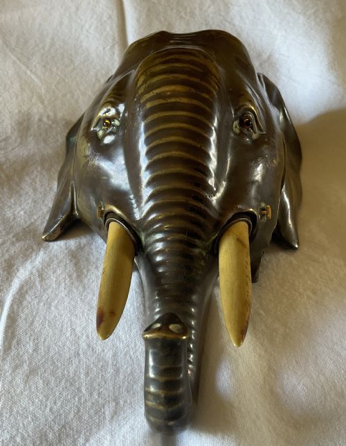 VERY RARE EDWARDIAN ELEPHANT DESK BELL - ADDITIONAL PHOTO 4