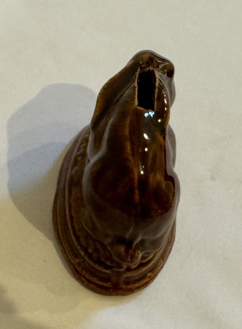 FRENCH TREACLE GLAZE RABBIT MONEY BOX - ADDITIONAL PHOTO 1
