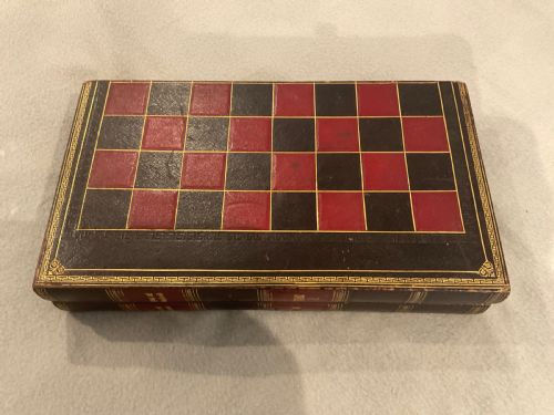 LEATHER BOUND FAUX BOOK GAMES BOARD - ADDITIONAL PHOTO 1