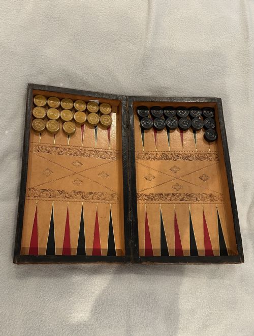 LEATHER BOUND FAUX BOOK GAMES BOARD - ADDITIONAL PHOTO 6