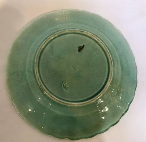 FRENCH BARBOTINE MAJOLICA PLATE - ADDITIONAL PHOTO 1