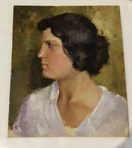 UNFRAMED OIL ON BOARD ITALIAN PORTRAIT
