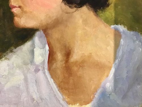 UNFRAMED OIL ON BOARD ITALIAN PORTRAIT - ADDITIONAL PHOTO 2