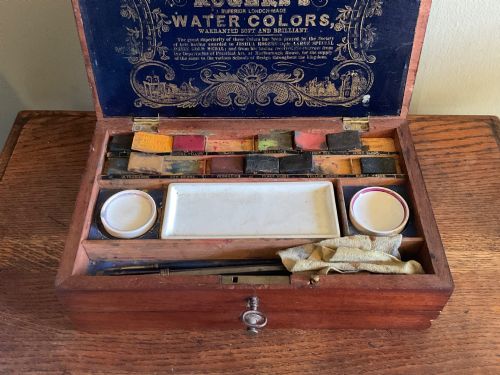 VICTORIAN ROGERS ANTIQUE WATERCOLOUR ARTIST BOX - ADDITIONAL PHOTO 3