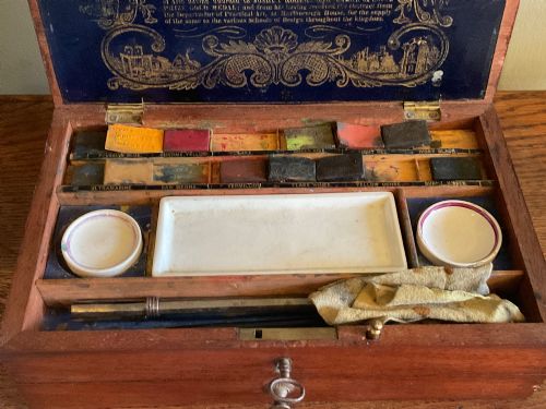 VICTORIAN ROGERS ANTIQUE WATERCOLOUR ARTIST BOX - ADDITIONAL PHOTO 6