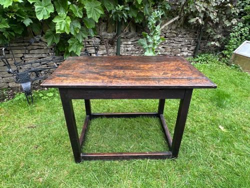 18TH CENTURY OAK PLANK TOP TABLE