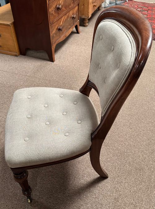SET OF EIGHT VICTORIAN UPHOLSTERED GILLOWS DINING CHAIRS - ADDITIONAL PHOTO 6