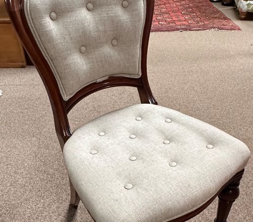 SET OF EIGHT VICTORIAN UPHOLSTERED GILLOWS DINING CHAIRS - ADDITIONAL PHOTO 9