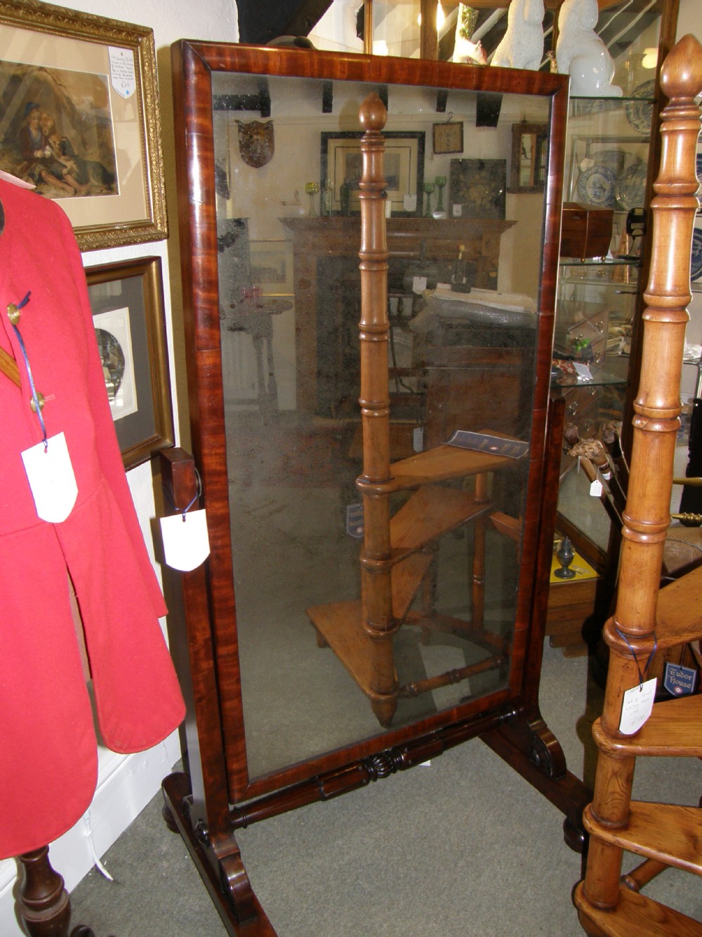 Victorian Mahogany Cheval Mirror