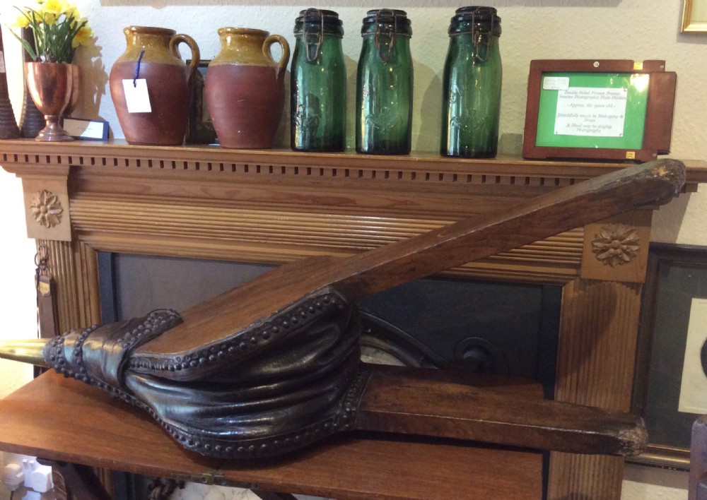 Extra Large Brass and Leather Bellows
