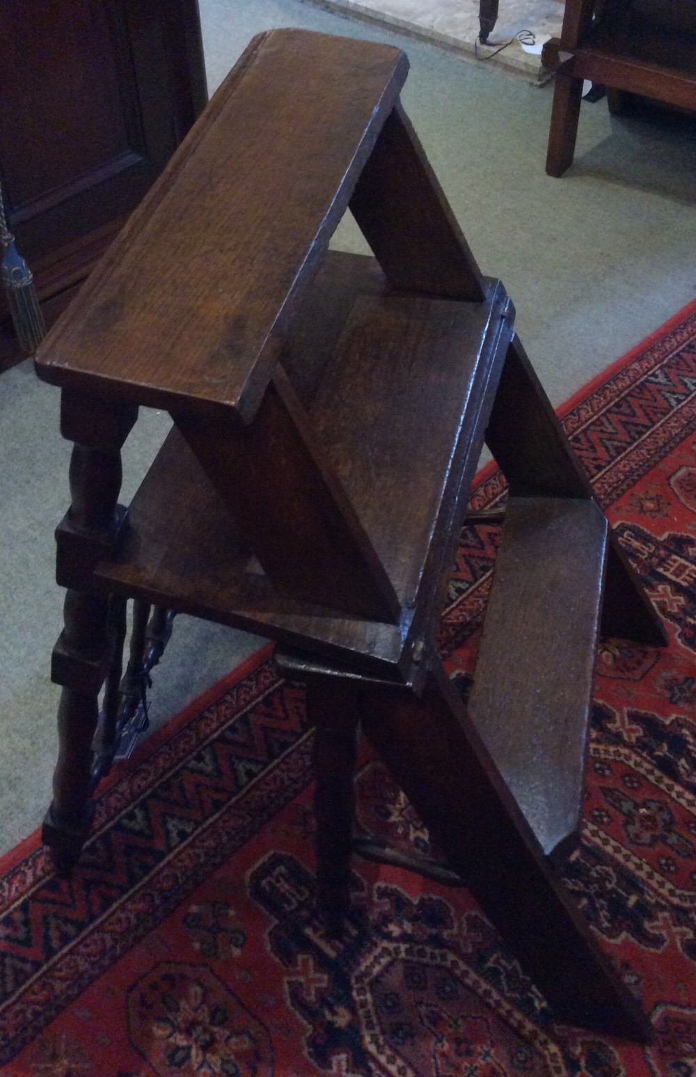Victorian Oak Metamorphic Library Chair