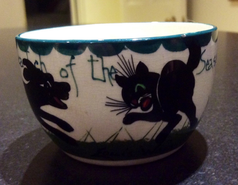 Bristol 'Cat & Dog' Pottery  Sugar Bowl