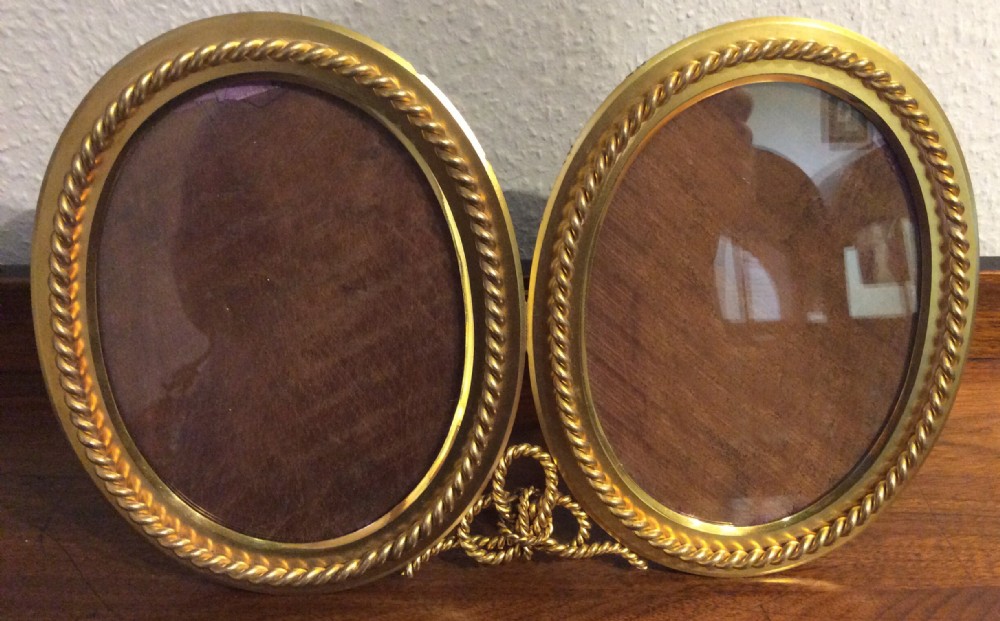 Gilded Double Brass Photograph Frame