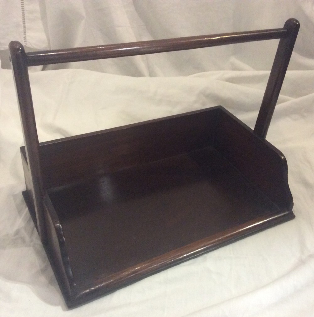 Victorian Mahogany Book Carrier 