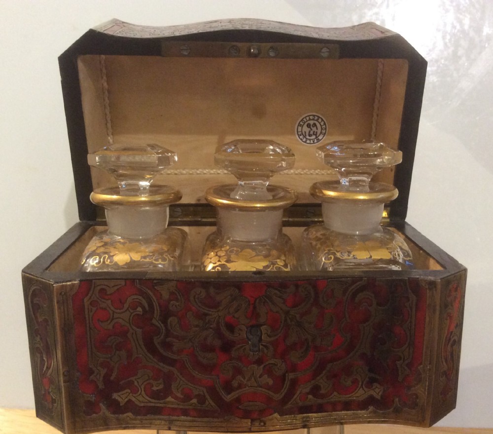19th Century French Boulle Scent Bottle Box